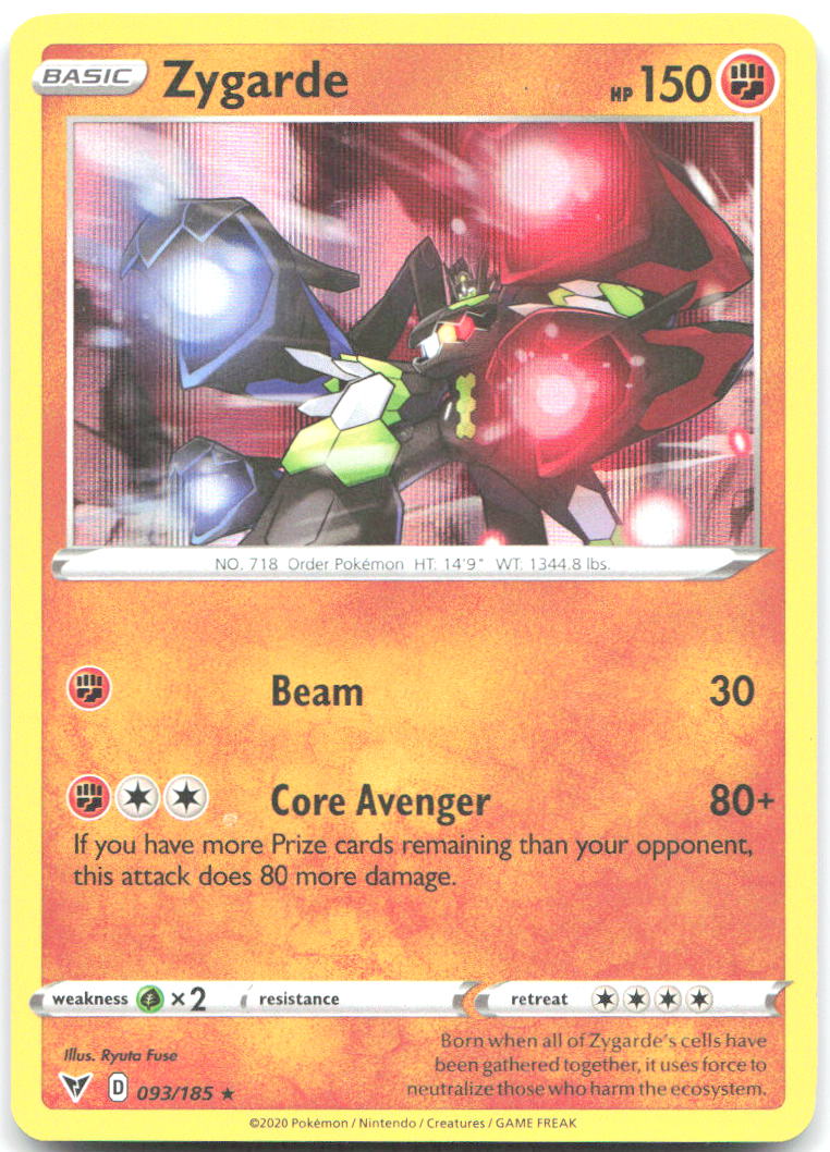 Zygarde Holo Rare SWSH04 Vivid Voltage 093/185 NM Ryuta Fuse