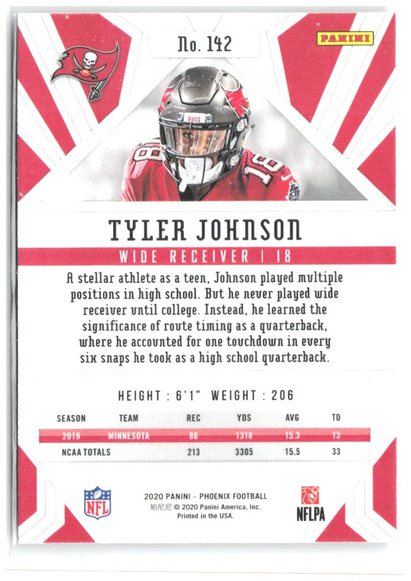 Tyler Johnson Panini Phoenix - Fire Burst 142 2020 Tampa Bay Buccaneers