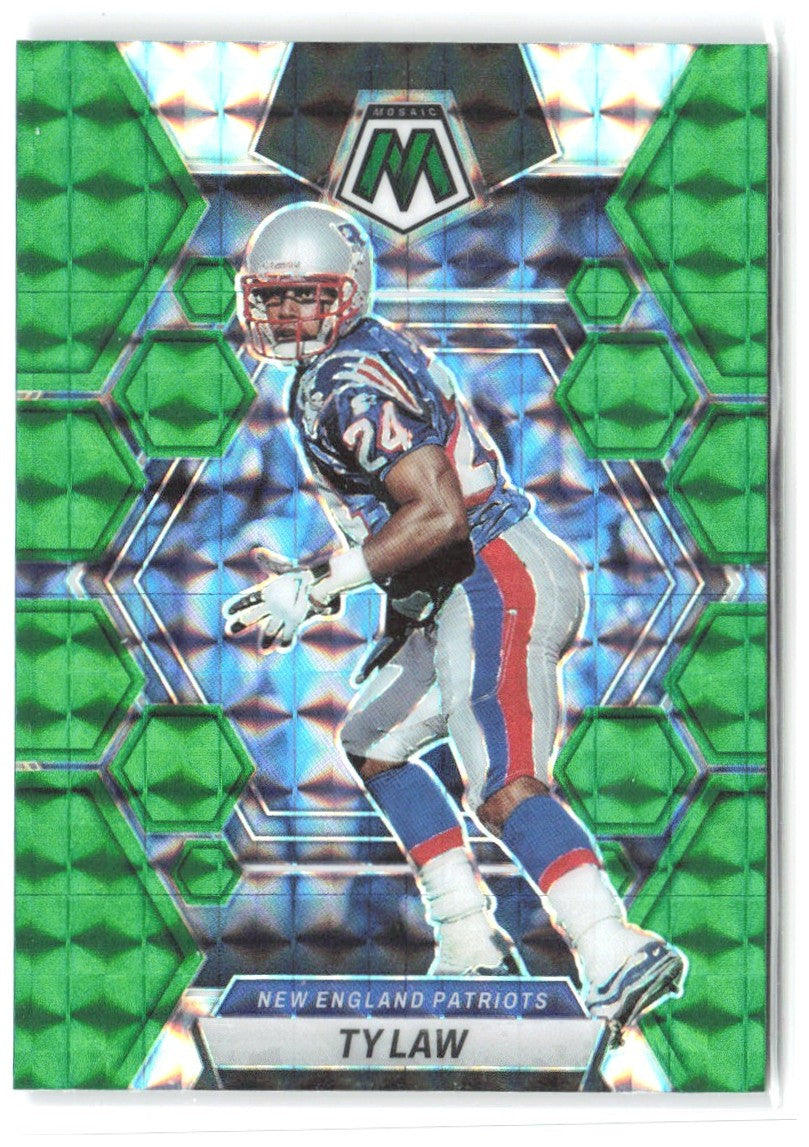 Ty Law Panini Mosaic - Green Mosaic 167 2023 New England Patriots