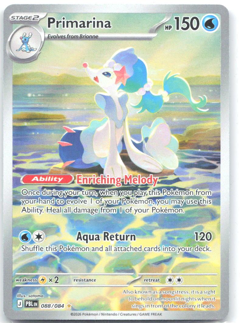 Primarina Holo Illustration Rare ME05: Pitch Black 088/084 NM satoma