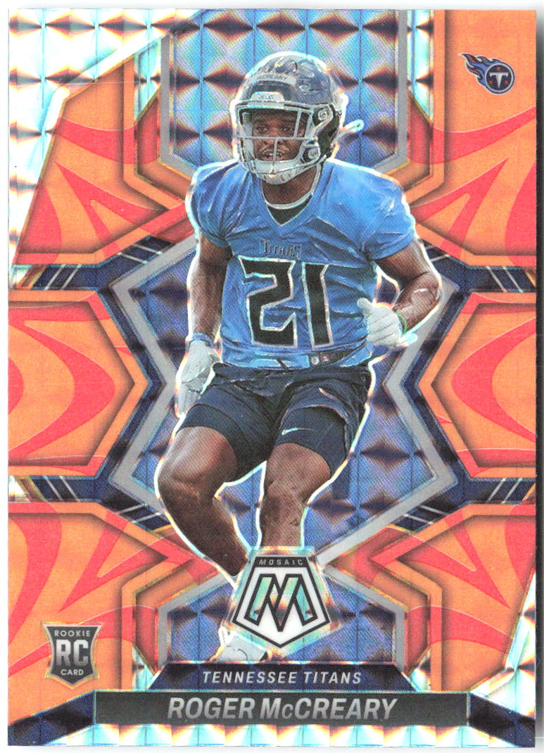 Roger McCreary Panini Mosaic - Mosaic Reactive Orange 381 2022 Tennessee Titans