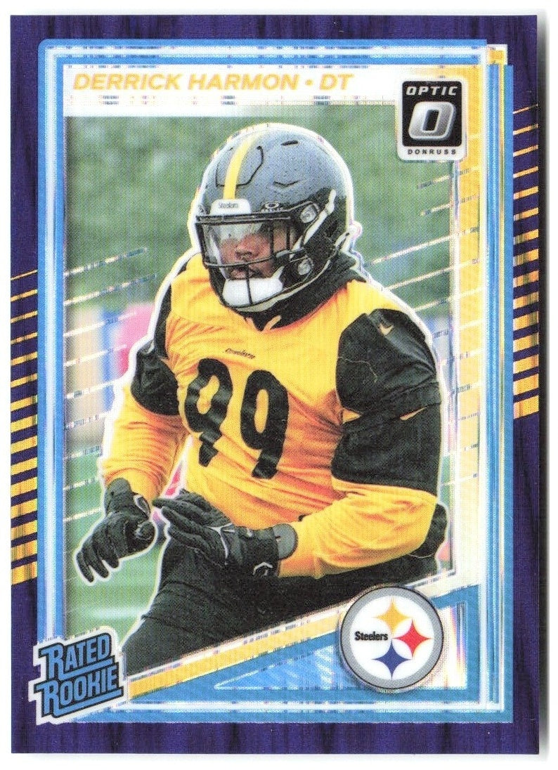Derrick Harmon Donruss Optic - Purple Shock 257 2025 Pittsburgh Steelers
