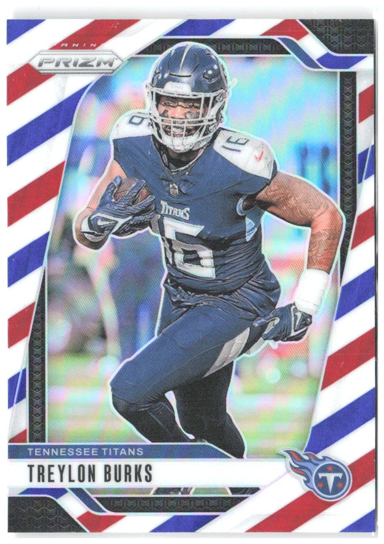 Treylon Burks Panini Prizm - Red White and Blue 281 2024 Tennessee Titans
