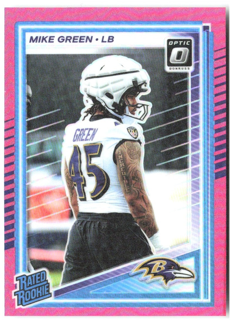 Mike Green Donruss Optic - Pink 250 2025 Baltimore Ravens