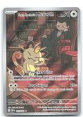 Team Rocket's Meowth Illustration Rare Destined Rivals 203/182 Shimaris Yukichi