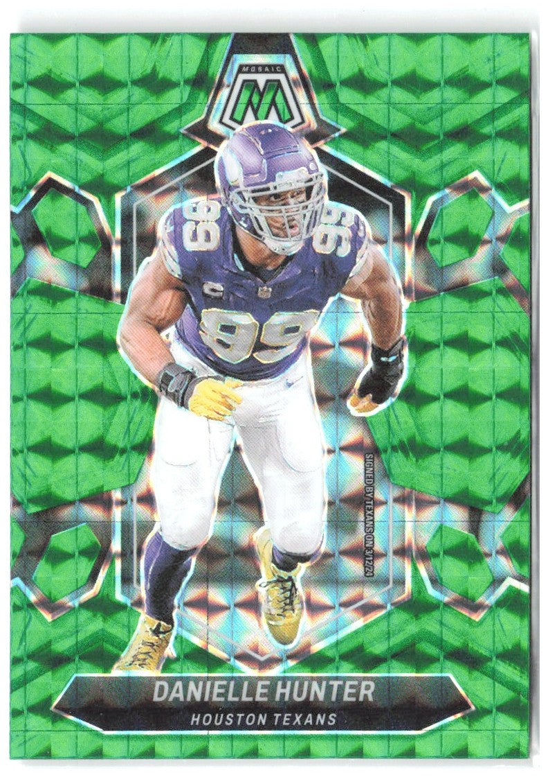 Danielle Hunter Panini Mosaic - Mosaic Green 91 2024 Houston Texans