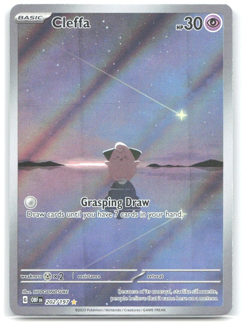 Cleffa Holo Illustration Rare SV03 Obsidian Flames 202/197 NM HYOGONOSUKE