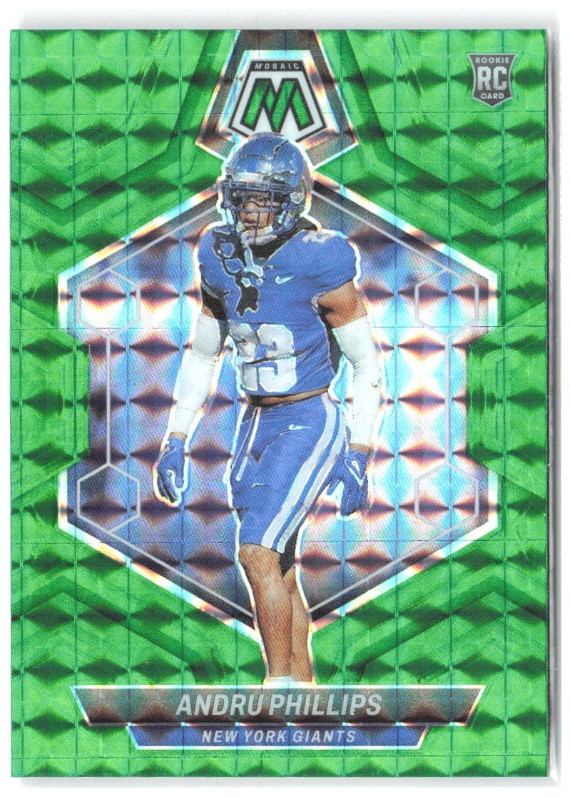 Andru Phillips Panini Mosaic - Mosaic Green 362 2024 New York Giants