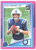 Riley Leonard Donruss Optic - Pink 255 2025 Indianapolis Colts