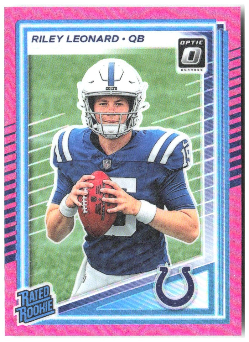 Riley Leonard Donruss Optic - Pink 255 2025 Indianapolis Colts