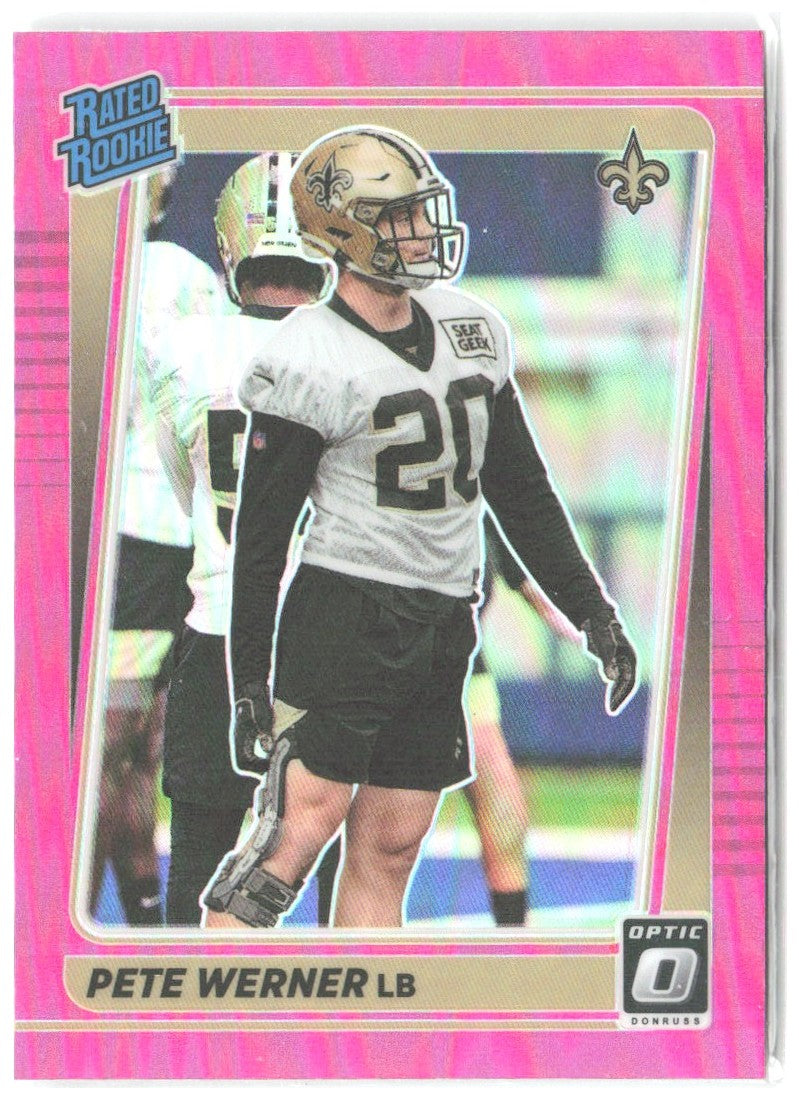 Pete Werner Donruss Optic - Pink 276 2021 New Orleans Saints