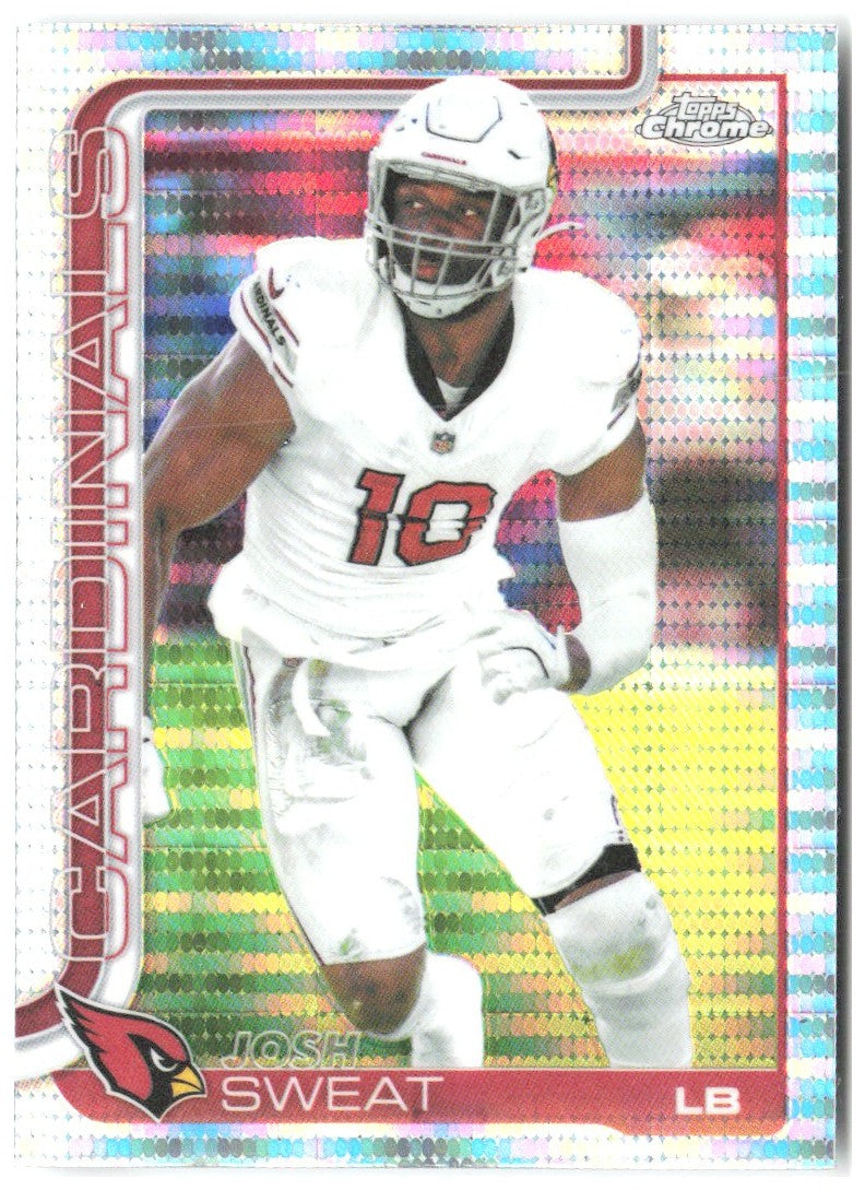 Josh Sweat Topps Chrome - Pulsar Refractor 10 2025 Arizona Cardinals
