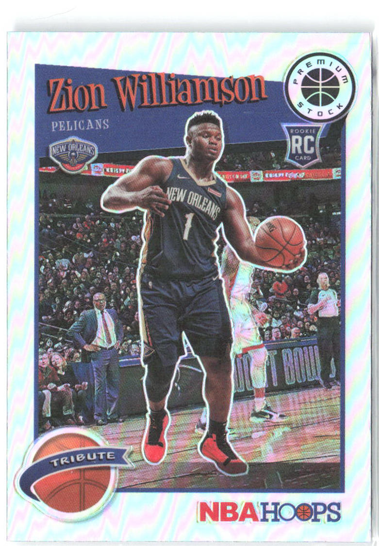 Zion Williamson Hoops Premium Stock - Prizms Silver 296 2019-20 Pelicans