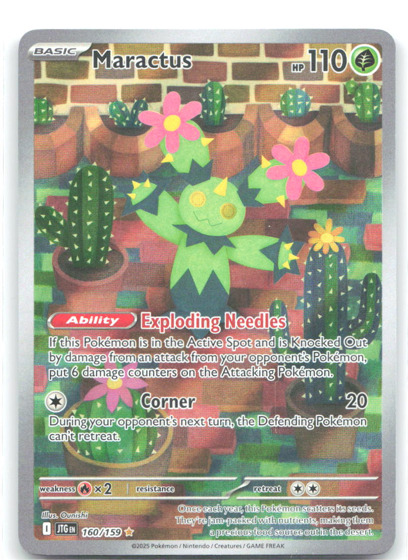 Maractus Holo Illustration Rare SV09: Journey Together 160/159 NM Ounishi