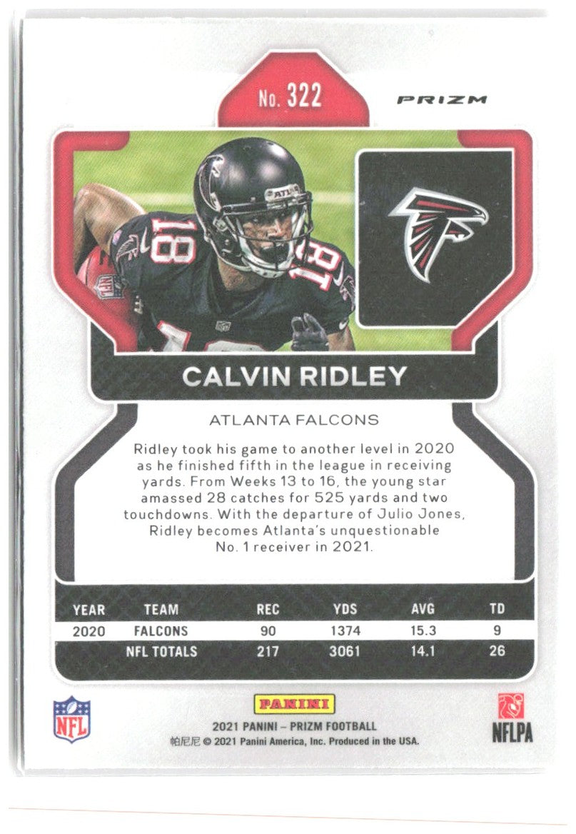 Calvin Ridley Panini Prizm - Disco 322 2021 Atlanta Falcons