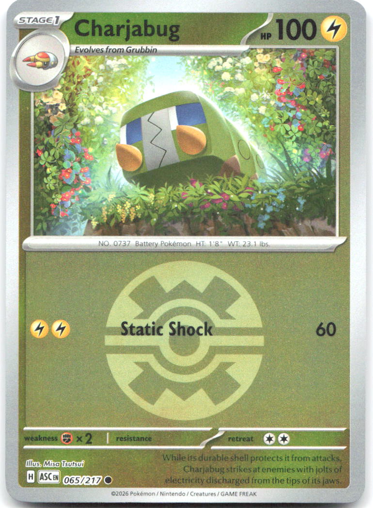 Charjabug Quick Ball Reverse Holo ME Ascended Heroes 065/217 NM Misa Tsutsui