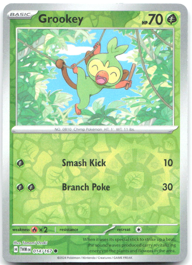Grookey Reverse Holo Common SV06 Twilight Masquerade 014/167 NM Tomomi Ozaki