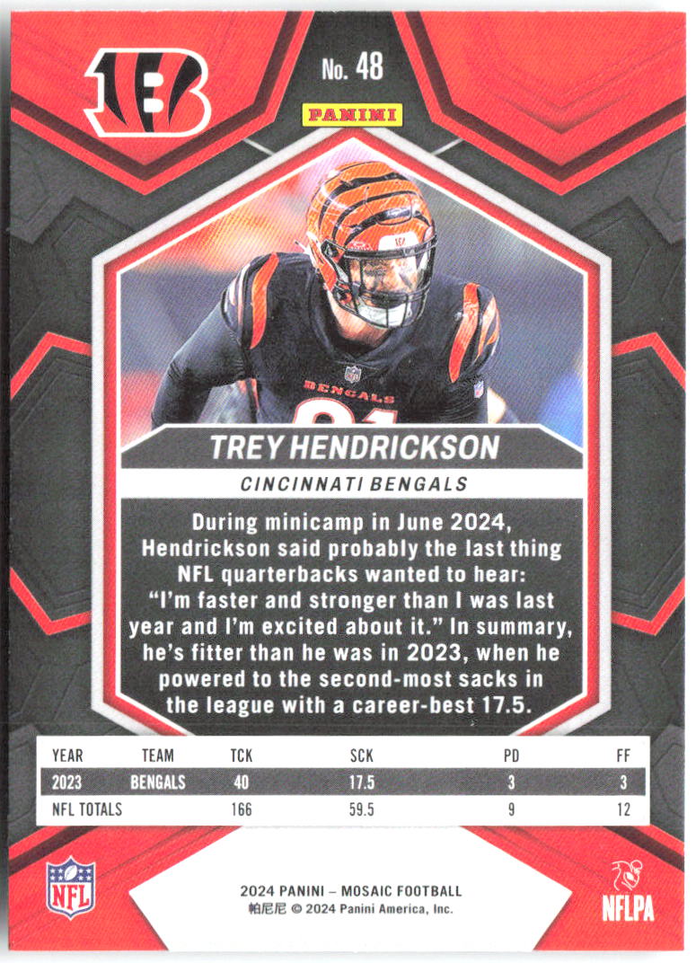 Trey Hendrickson Panini Mosaic 48 2024 Cincinnati Bengals