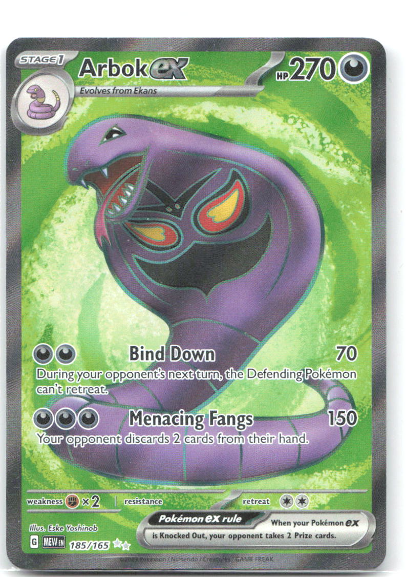 Arbok ex Holo Ultra Rare SV: Scarlet & Violet 151 185/165 NM Eske Yoshinob