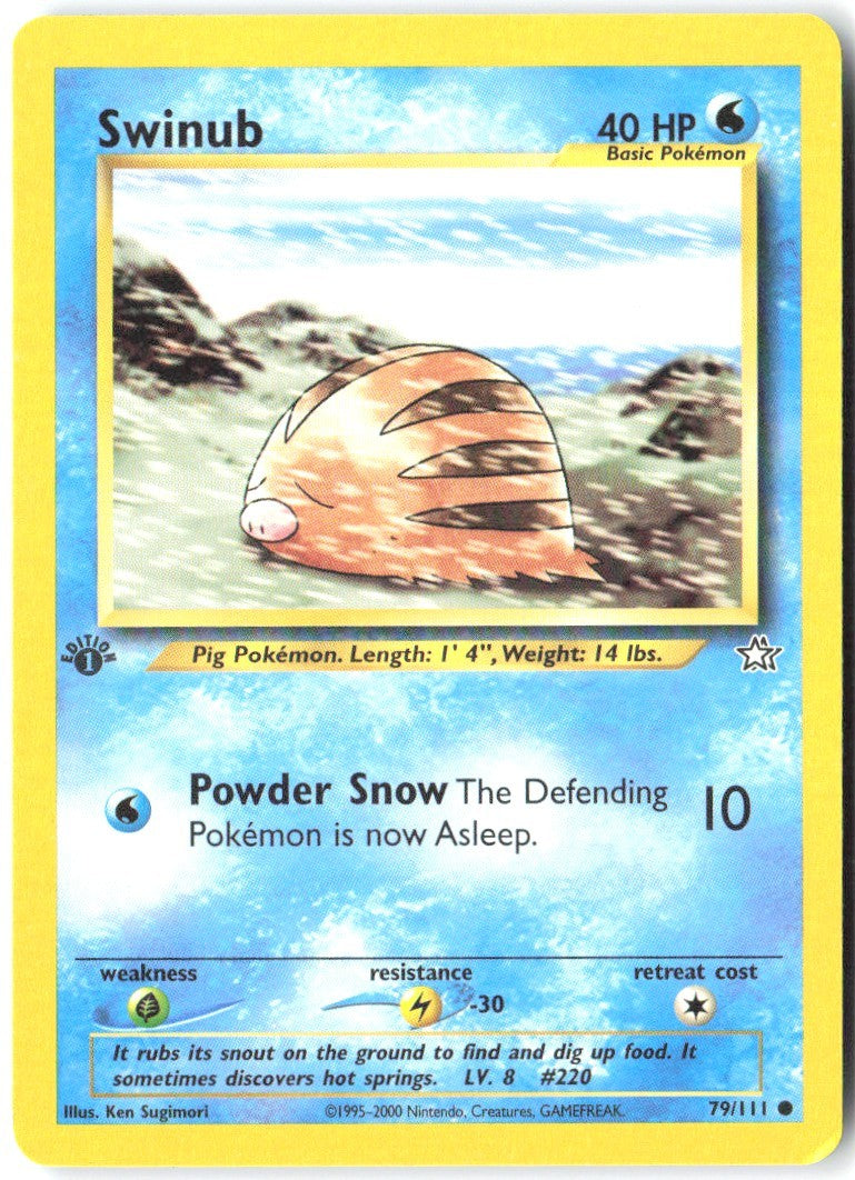 Swinub 1st Edition Common Neo Genesis 079/111 NM Ken Sugimori