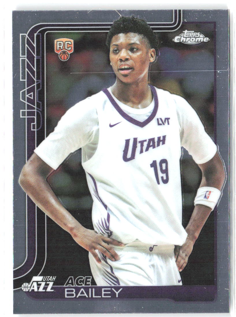 Ace Bailey Topps Chrome 255 2025-26 Utah Jazz RC