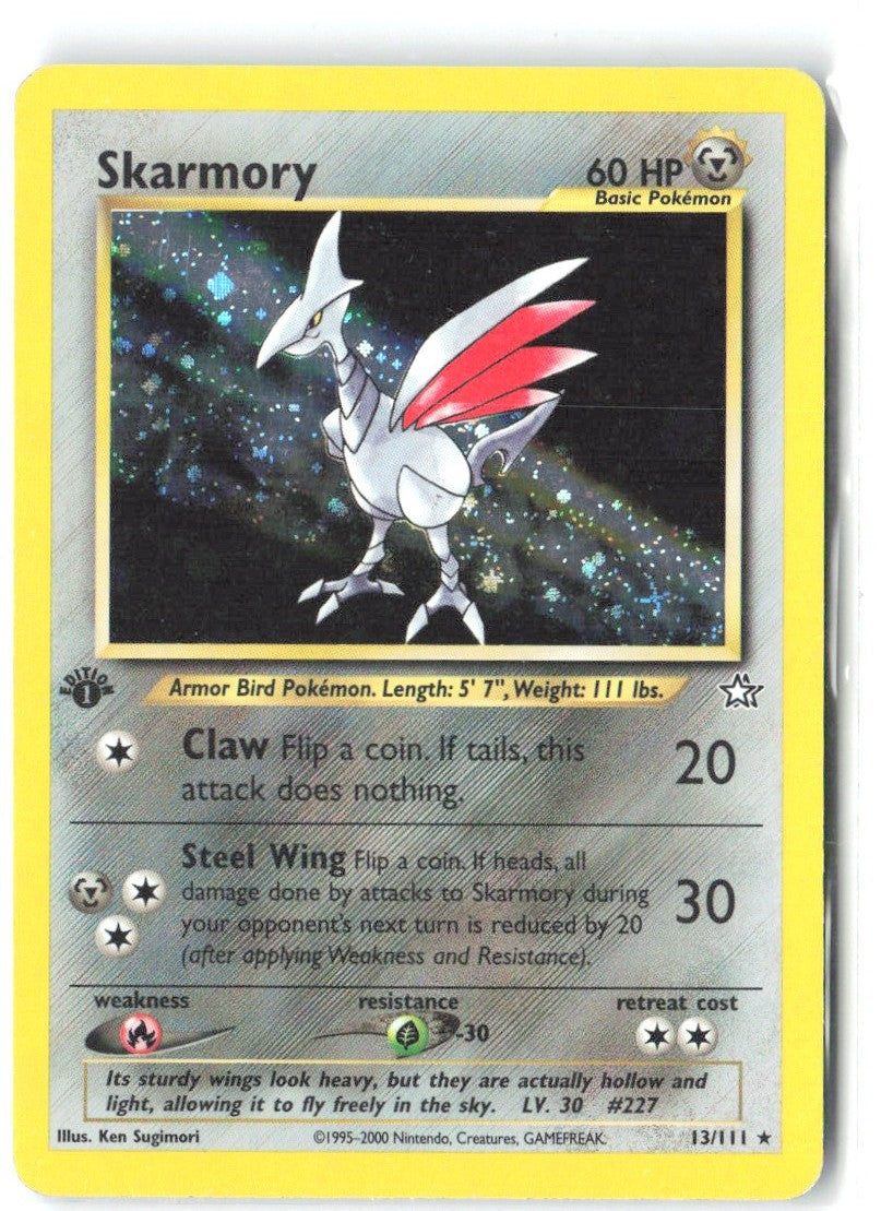 Skarmory 1st Edition Holo Rare Neo Genesis 013/111 NM Ken Sugimori