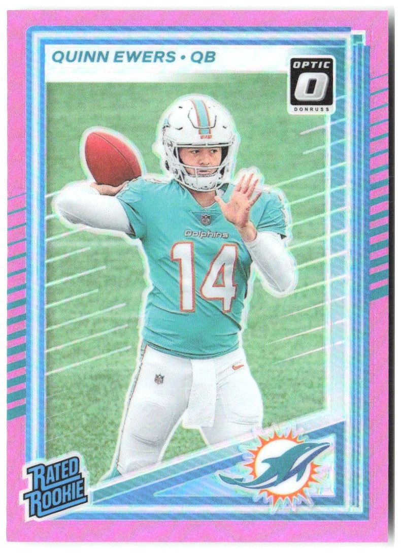 Quinn Ewers Donruss - Optic Rated Rookies Preview Pink 342 2025 Miami Dolphins