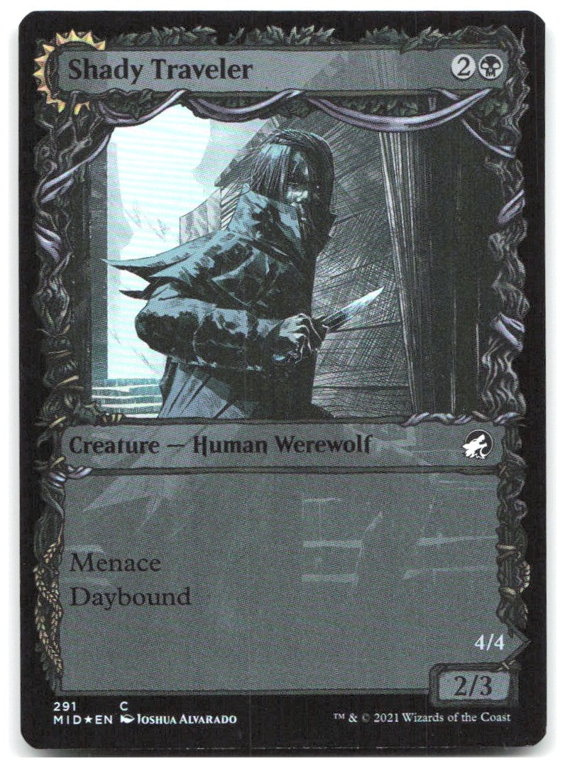Shady Traveler Showcase Foil C Innistrad Midnight Hunt 291 NM Joshua Alvarado