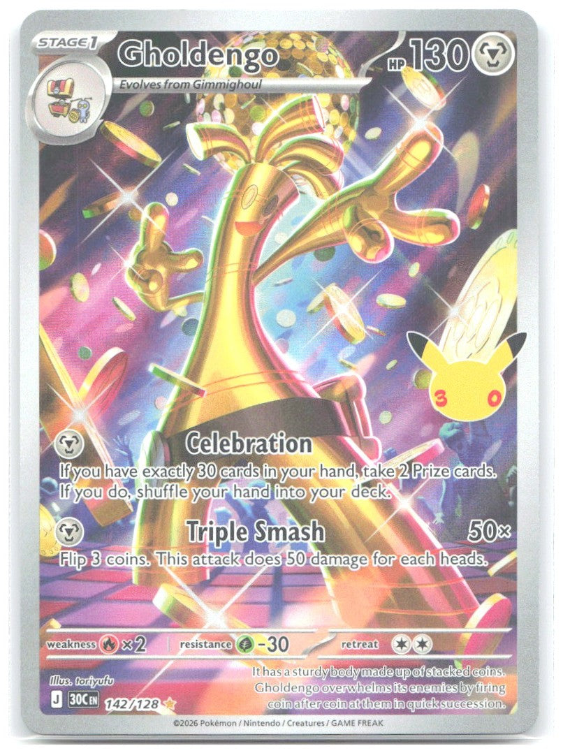 Gholdengo Holo Illustration Rare ME 30th Celebration 142/128 NM toriyufu
