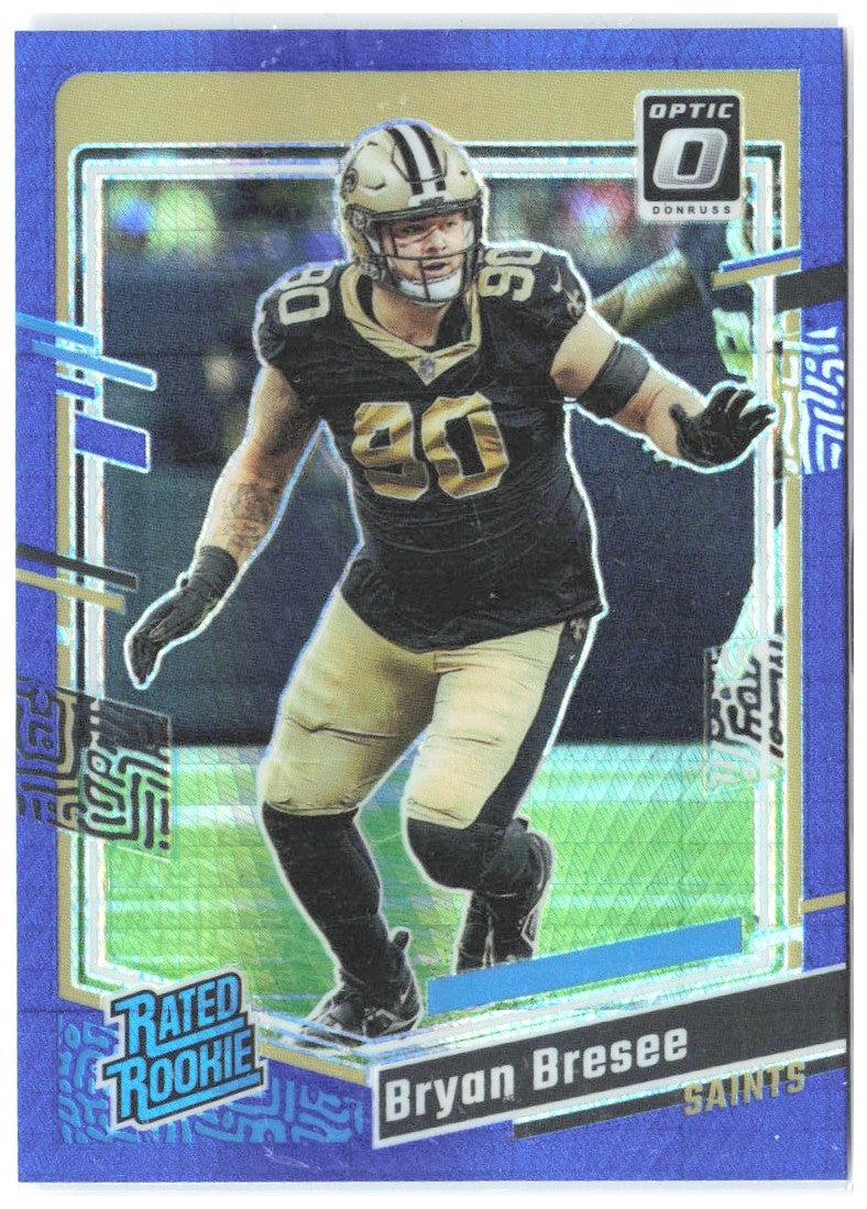Bryan Bresee Donruss Optic - Blue Hyper 276 2023 New Orleans Saints