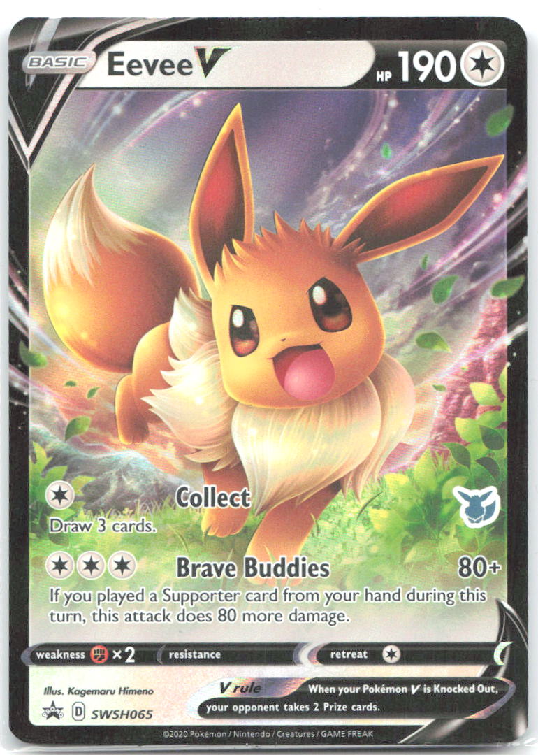 Eevee V Eevee Stamped Holo Promo Battle Academy 2022 SWSH065 NM Kagemaru Himeno