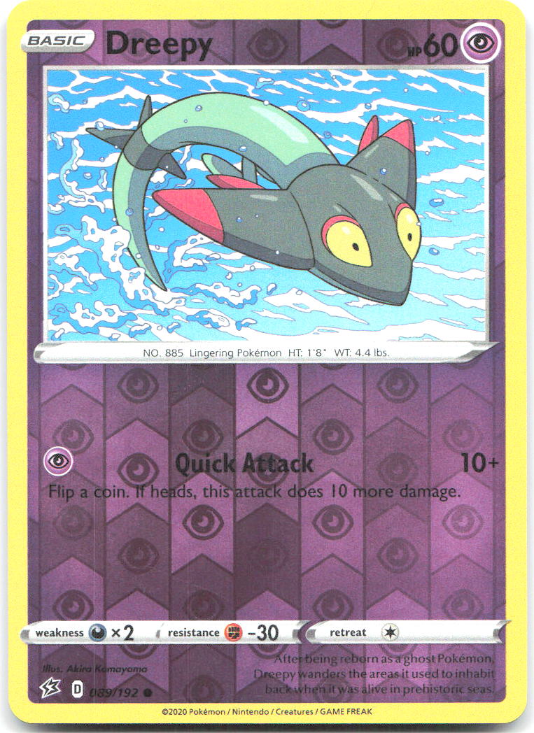 Dreepy Reverse Holo Common SWSH02 Rebel Clash 089/192 NM Akira Komayama