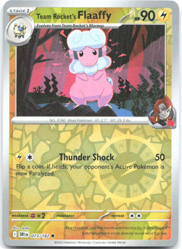 Team Rocket's Flaaffy Reverse Holo Common SV10 Destined Rivals 073/182 NM Narano