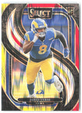 Jared Verse Panini Select - Red & Yellow Prizm Shock 132 2024 Los Angeles Rams