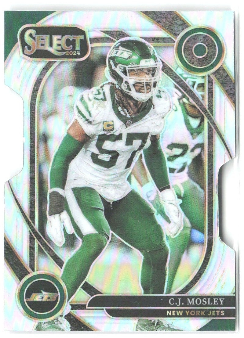 C.J. Mosley Panini Select - Silver Prizm Die Cut 214 2024 New York Jets