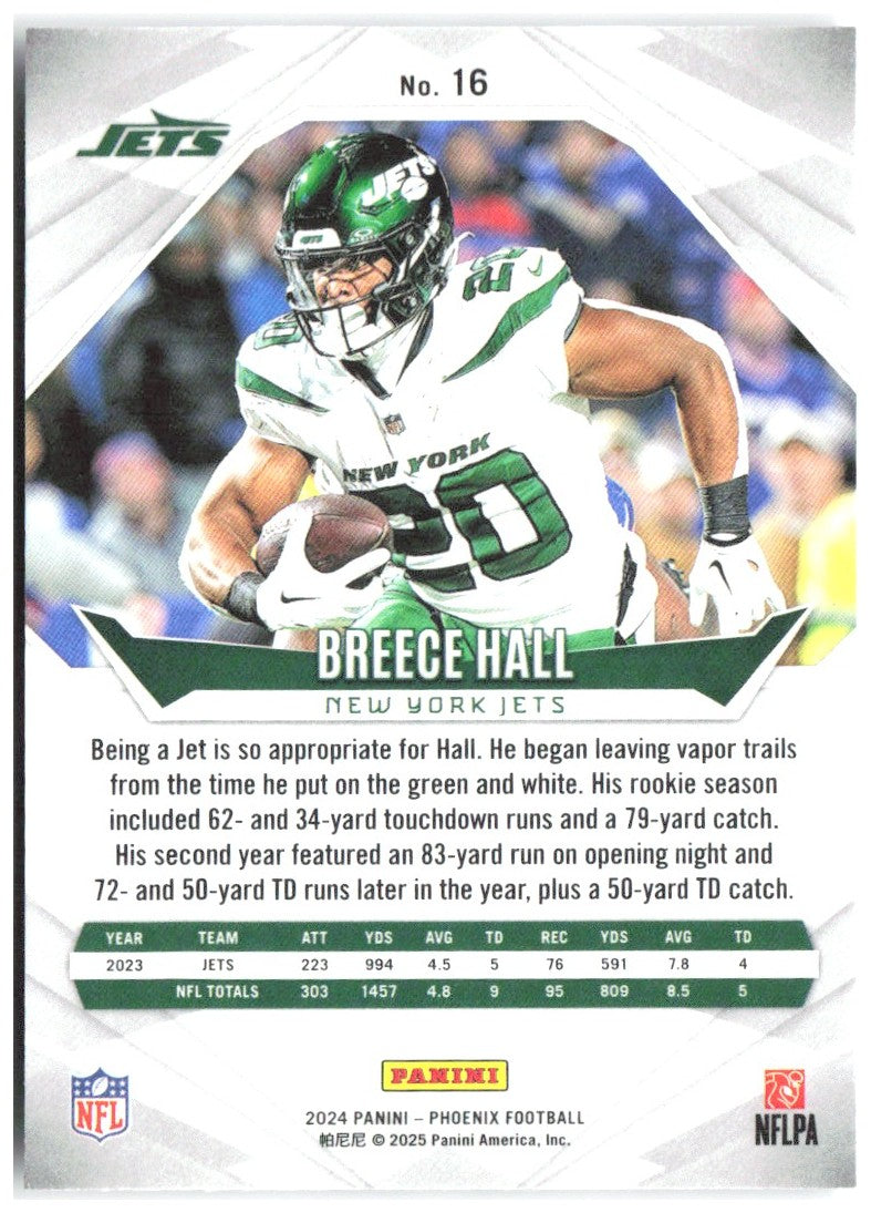 Breece Hall Panini Phoenix - International 16 2024 New York Jets
