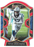 Yetur Gross-Matos Panini Select - Red Prizm Die Cut 94 2020 Carolina Panthers