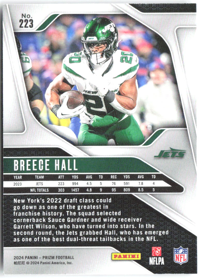 Breece Hall Panini Prizm 223 2024 New York Jets