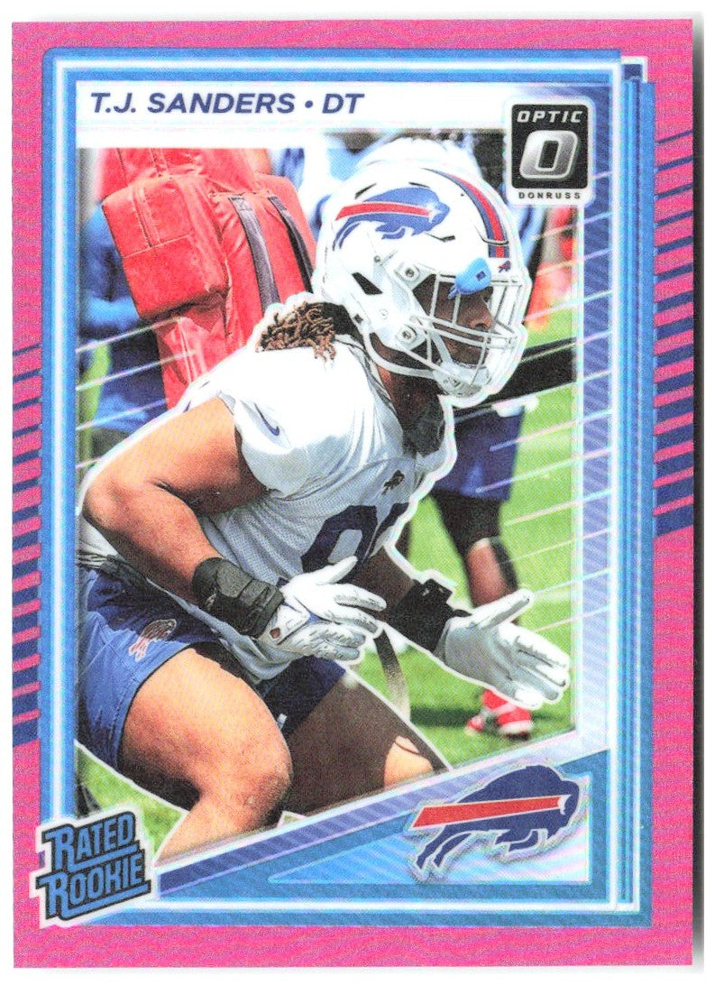 T.J. Sanders Donruss Optic - Pink 226 2025 Buffalo Bills