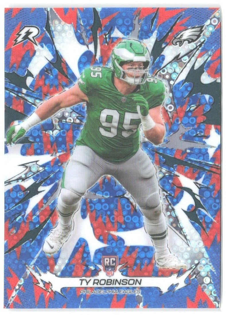 Ty Robinson Topps Resurgence - Blue & Orange Spark Refractor 178 2025 Eagles