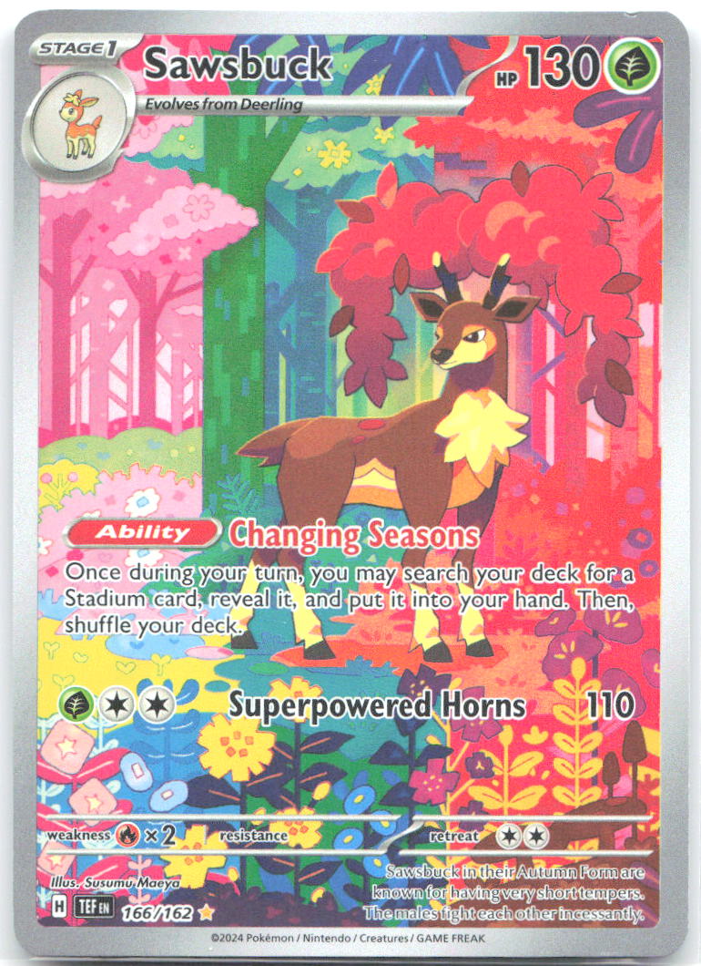 Sawsbuck Holo Illustration Rare SV05: Temporal Forces 166/162 NM Susumu Maeya