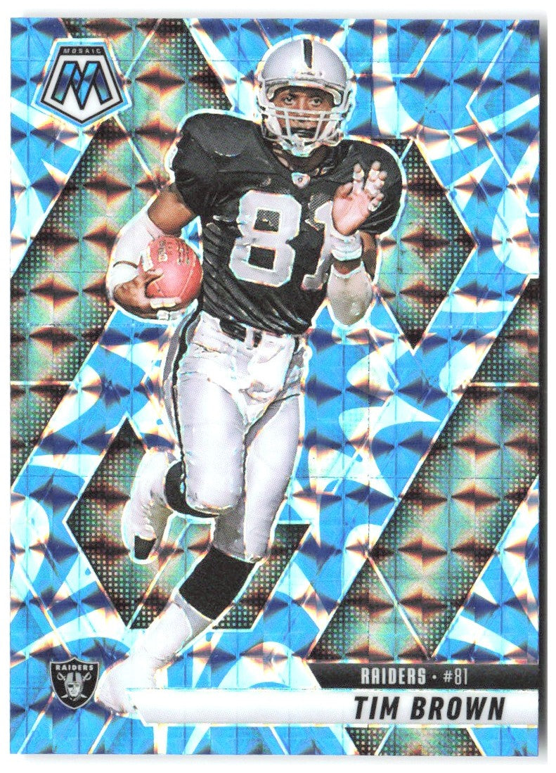 Tim Brown Panini Mosaic - Mosaic Reactive Blue 139 2025 Oakland Raiders