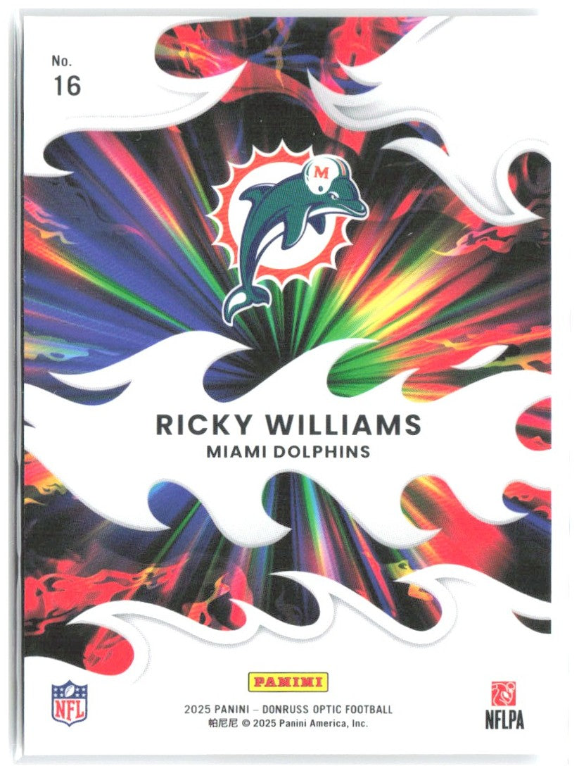 Ricky Williams Donruss Optic - Light It Up 16 2025 Miami Dolphins