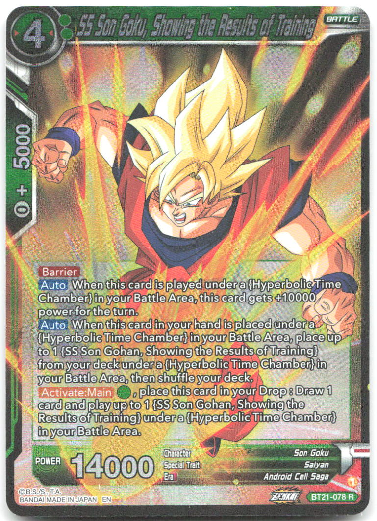 SS Son Goku Showing the Results of Training Foil Wild Resurgence BT21 078 NM