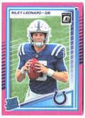 Riley Leonard Donruss Optic - Pink 255 2025 Indianapolis Colts