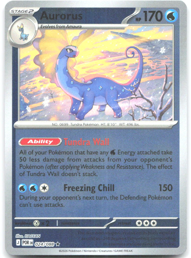 Aurorus Reverse Holo Rare ME03: Perfect Order 024/088 NM HACCAN