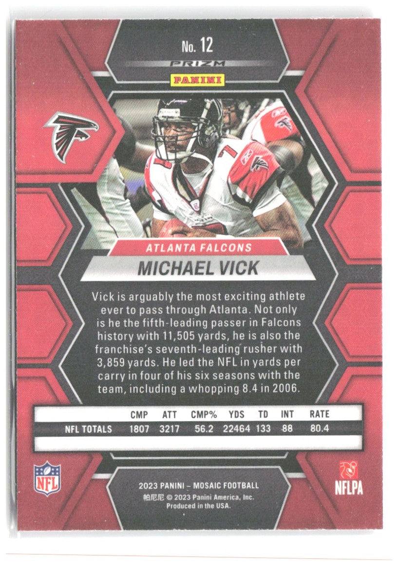 Michael Vick Panini Mosaic - Camo Pink Mosaic 12 2023 Atlanta Falcons