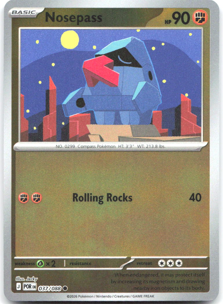 Nosepass Reverse Holo Common ME03 Perfect Order 037/088 NM Jerky