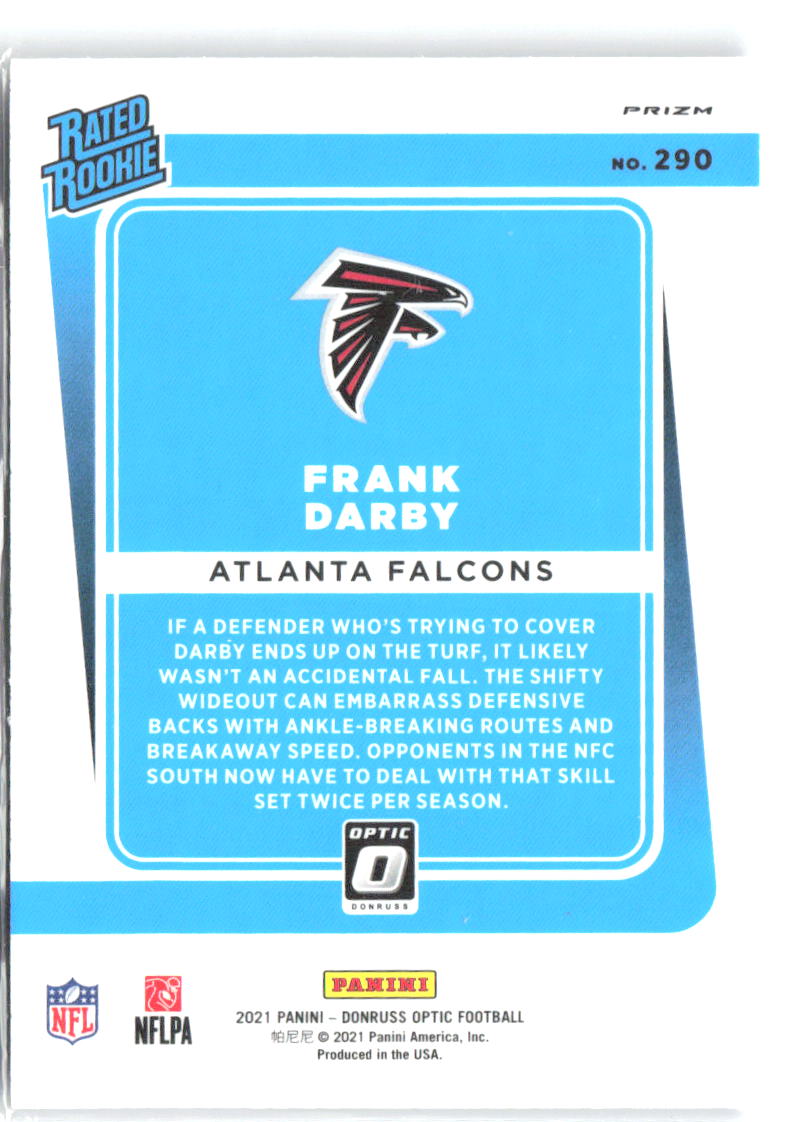 Frank Darby Donruss Optic - Purple Shock 290 2021 Atlanta Falcons