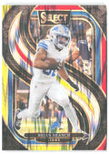 Brian Branch Panini Select - Red & Yellow Prizm Shock 129 2024 Detroit Lions